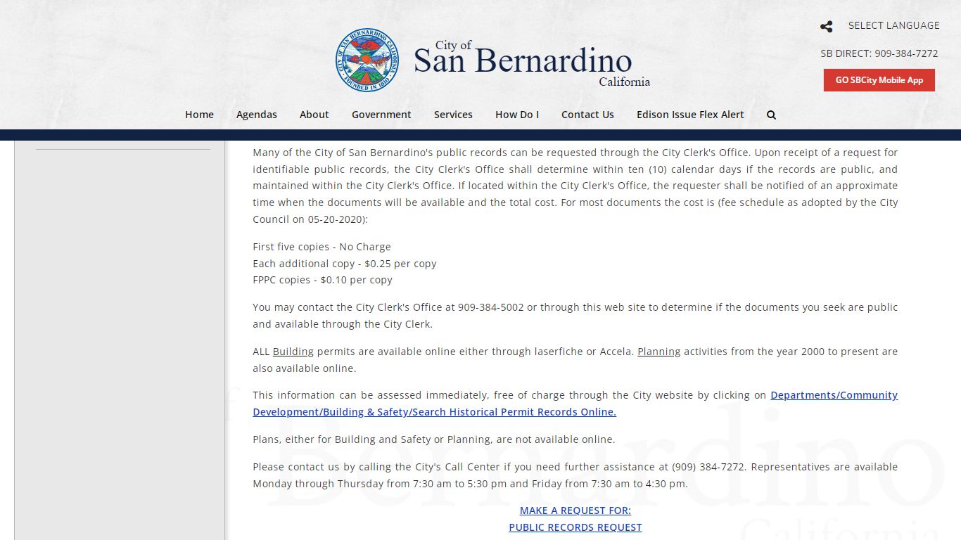 Public Records - City of San Bernardino